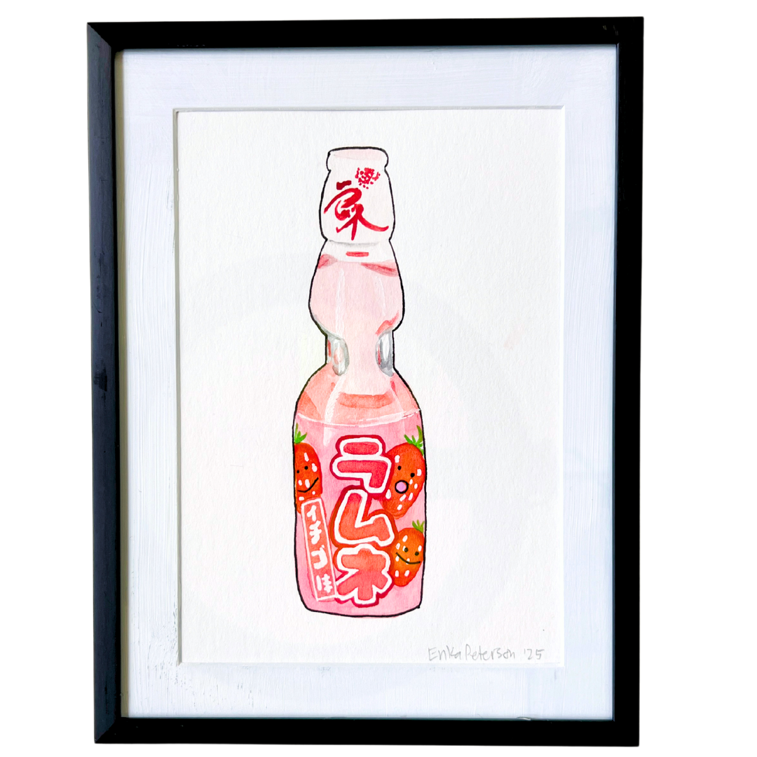 RAMUNE SODA : STRAWBERRY | ORIGINAL ARTWORK