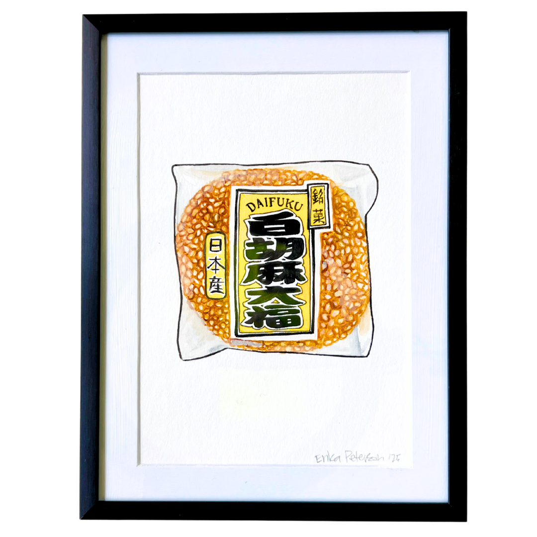 DAIFUKU MOCHI : WHITE SESAME | ORIGINAL ARTWORK