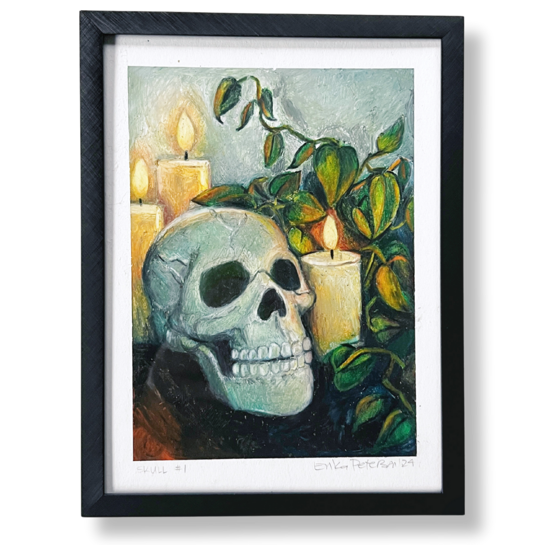 SKULL 01 | ORIGINAL OIL PASTEL