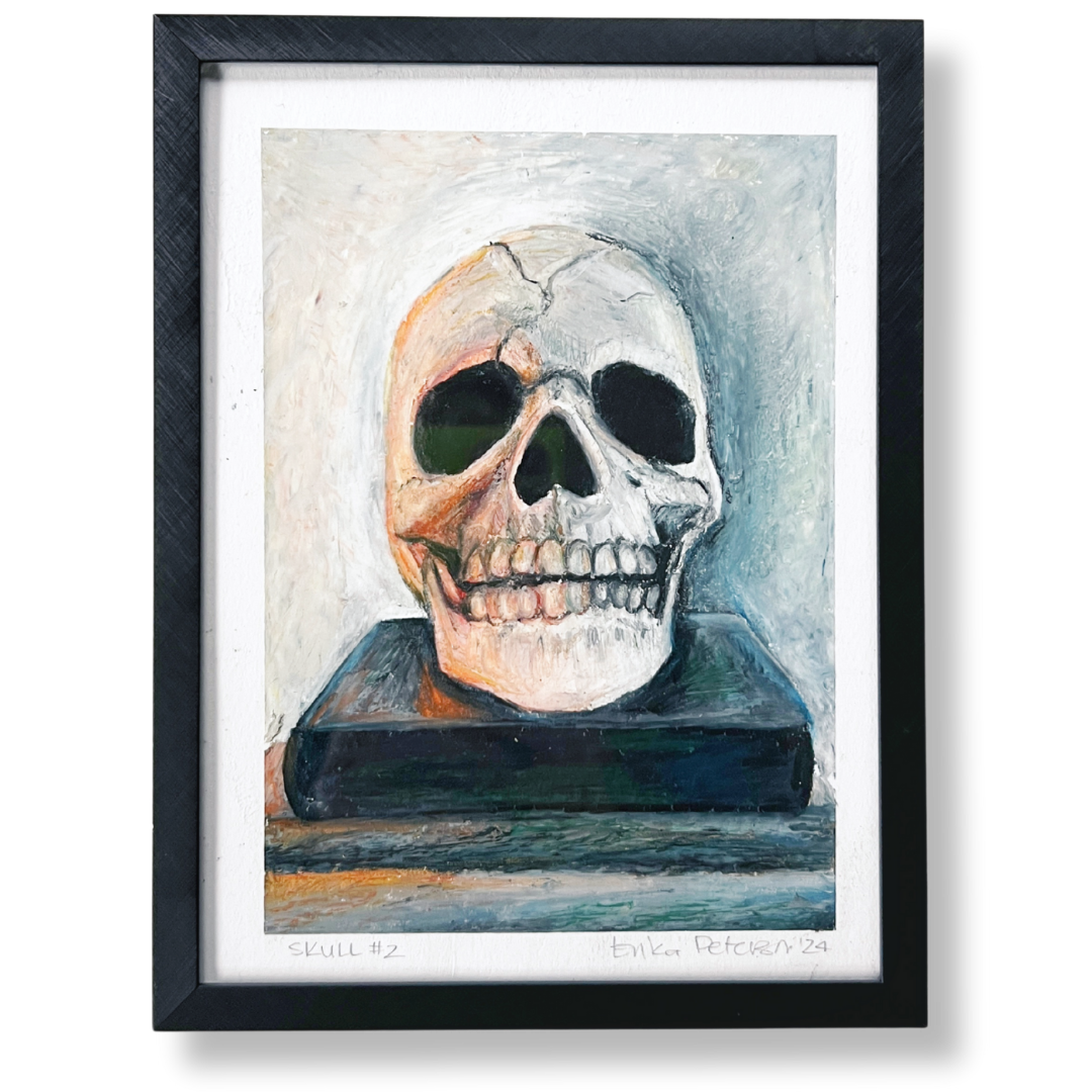 SKULL 02 | ORIGINAL OIL PASTEL