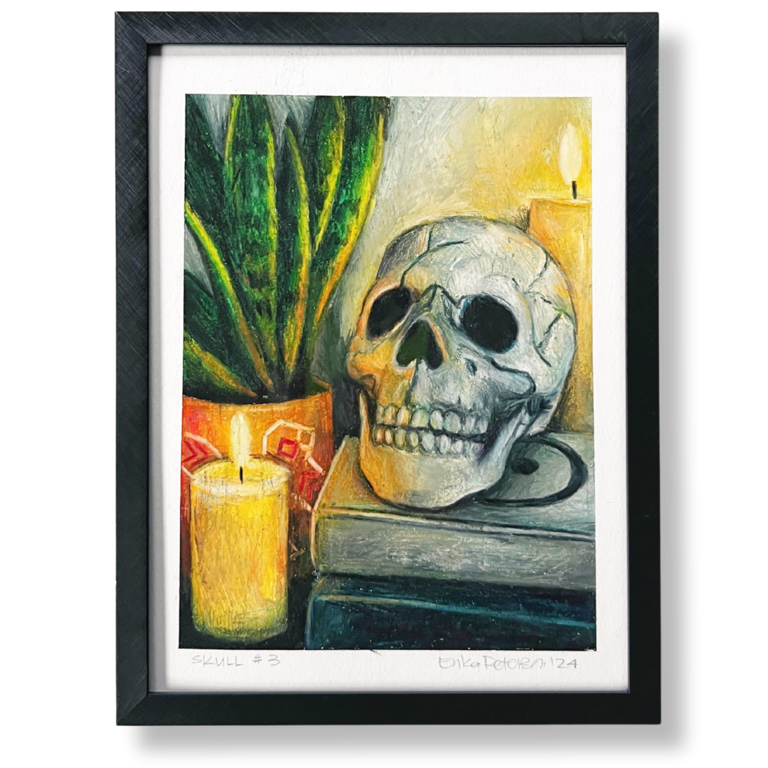 SKULL 03 | ORIGINAL OIL PASTEL