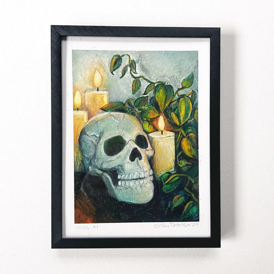 SKULL 01: ORIGINAL OIL PASTEL