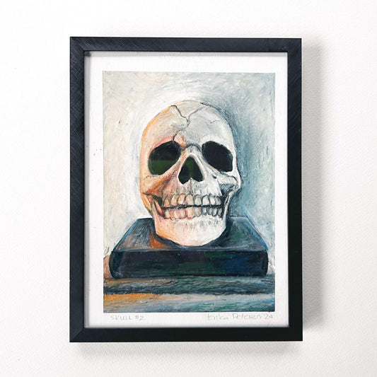 SKULL 02: ORIGINAL OIL PASTEL